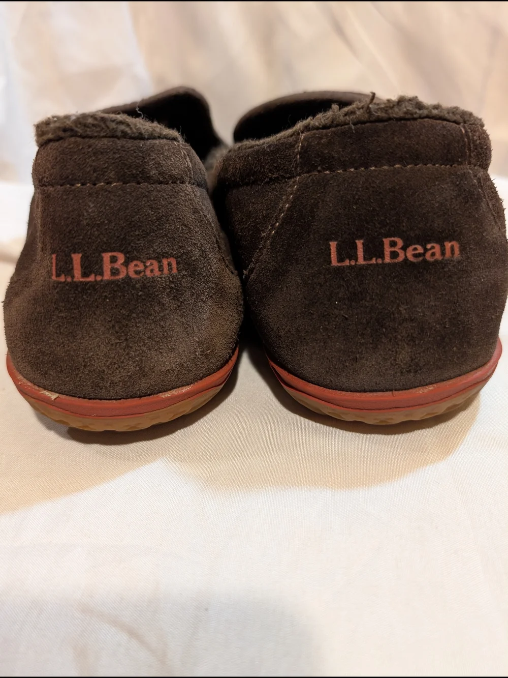 L.L. Bean Dark Brown Suede Slip-On Moccasin Loafers